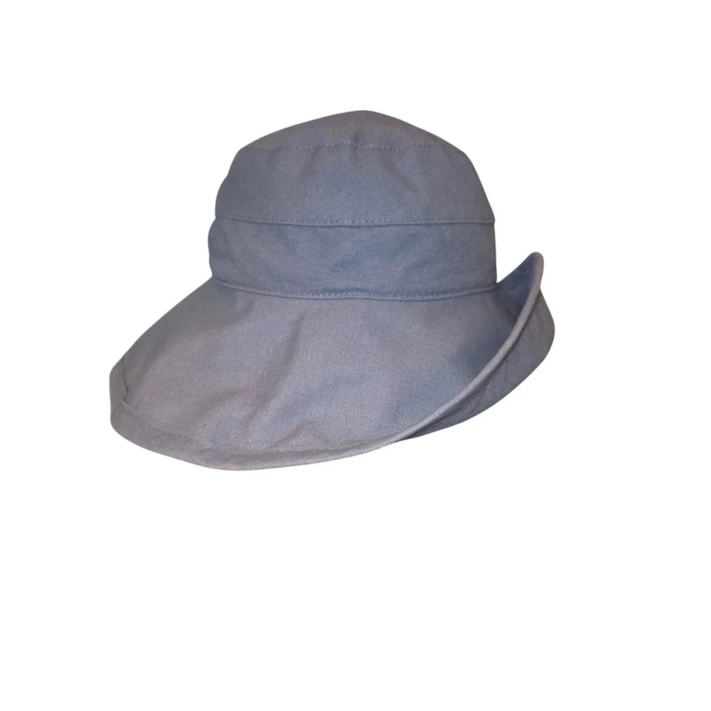 Wallaroo Hat Company Casual Traveler Hat Womens OS Blue Cotton Canvas Wide Brim